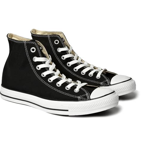 black canvas high top sneakers|canvas sneakers black size 8.